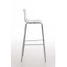 Tabouret de bar Hoover chromé structure 4 pieds