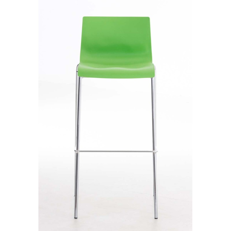 Tabouret de bar Hoover chromé structure 4 pieds