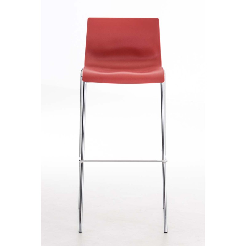 Tabouret de bar Hoover chromé structure 4 pieds