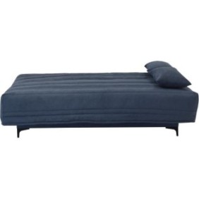 Banquette clic clac 3 places - Tissu bleu - L199 x P96 x 103 cm - KRISTEN - Style contemporain