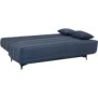 Banquette clic clac 3 places - Tissu bleu - L199 x P96 x 103 cm - KRISTEN - Style contemporain