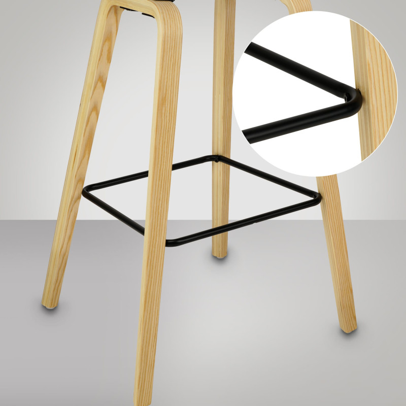 Tabouret de bar Austin en tissu crème
