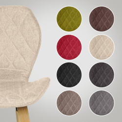 Tabouret de bar Austin en tissu crème