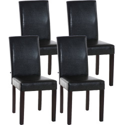 Ensemble de 4 chaises de salle à manger Ina, marron foncé