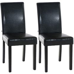 Ensemble de 2 chaises de salle à manger Ina, noires