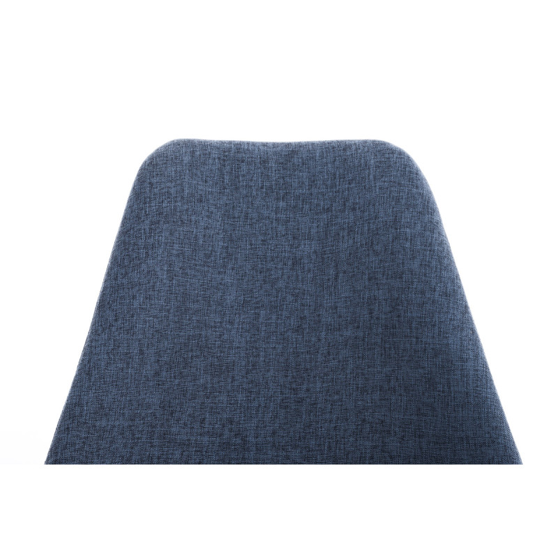 Chaise Pegleg, en tissu, ronde, noire/bleue