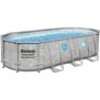 Kit Piscine hors sol - BESTWAY - Power Steel - 549 x 274 x 122 cm - Ovale (Avec pompe de filtration, échelle, bвche)