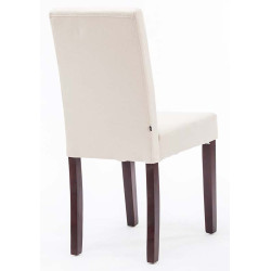 Chaise de salle à manger Ina en tissu couleur cappuccino crème