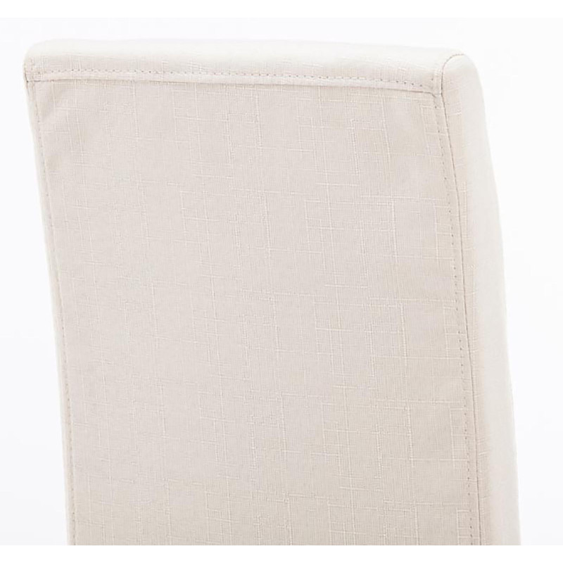 Chaise de salle à manger Ina en tissu couleur cappuccino crème