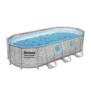 Kit Piscine hors sol - BESTWAY - Power Steel - 549 x 274 x 122 cm - Ovale (Avec pompe de filtration, échelle, bвche)