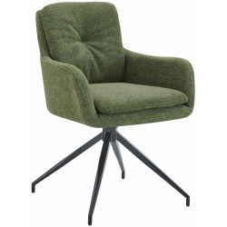 Chaise de salle à manger en tissu Pickett | vert