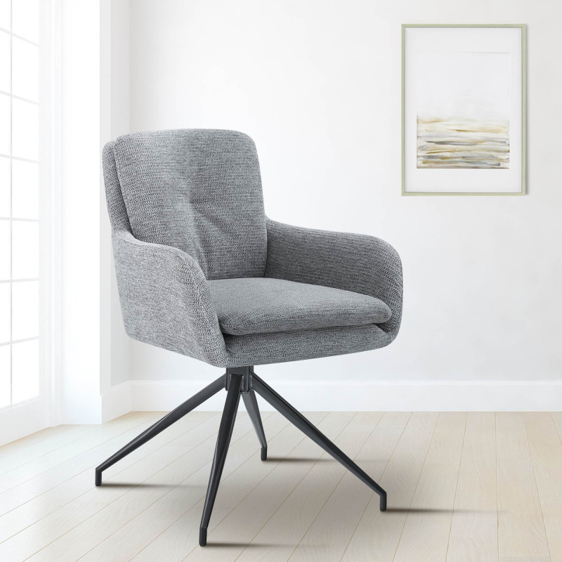Chaise de salle à manger en tissu Pickett | gris