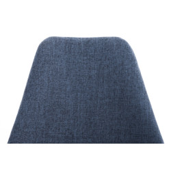 Chaise Pegleg, tissu carré, bleu naturel