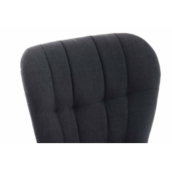Chaise Elda, tissu noir naturel