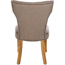 Lot de 2 chaises de salle à manger Zadar en tissu antique clair | taupe