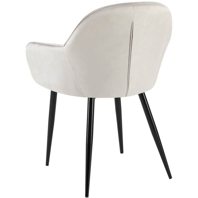 Lot de 2 chaises de salle à manger en velours Boise | gris