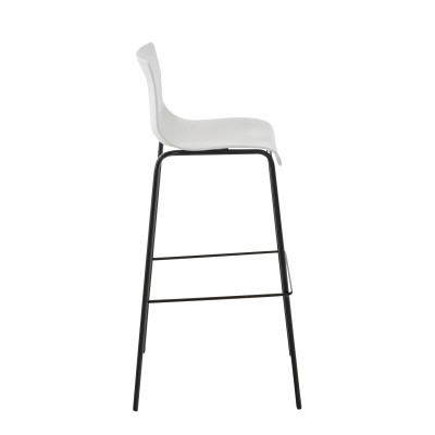 Tabouret de bar Hoover structure 4 pieds noir