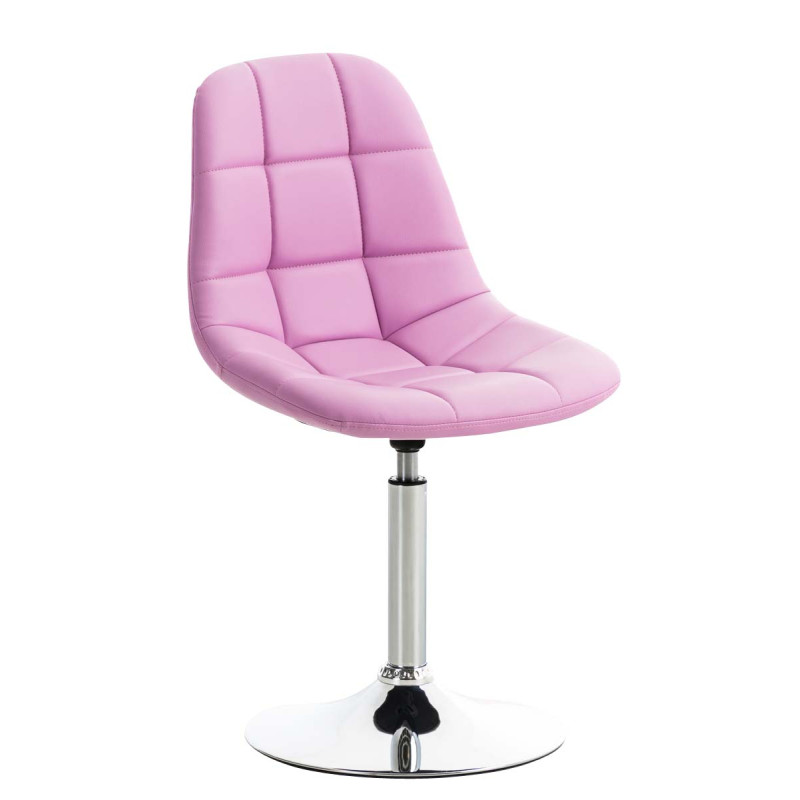 Fauteuil Emil, similicuir rose
