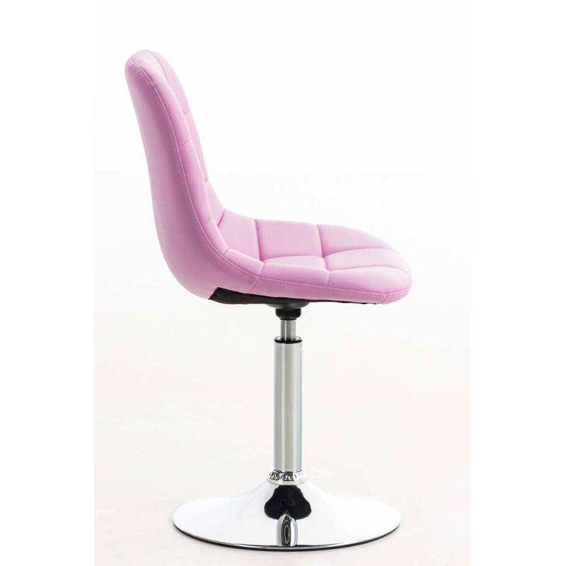 Fauteuil Emil, similicuir rose