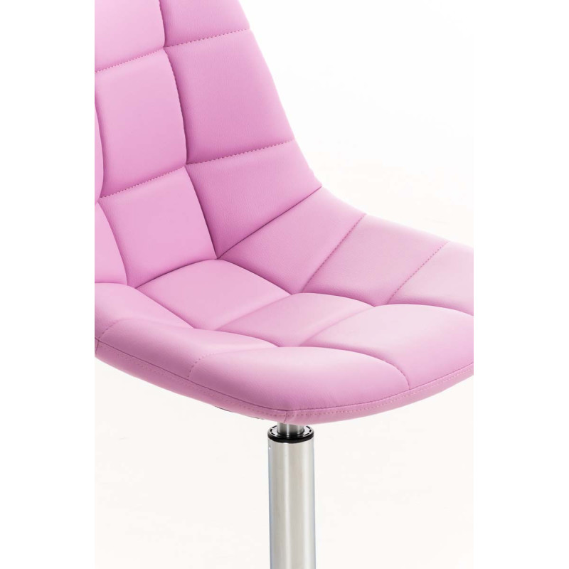 Fauteuil Emil, similicuir rose