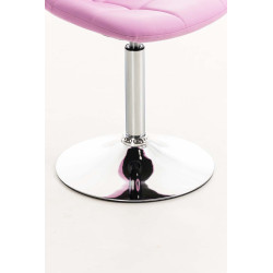 Fauteuil Emil, similicuir rose