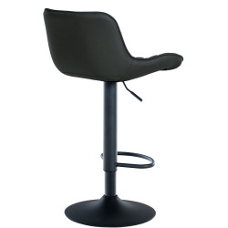 Tabouret de bar Minosa simili cuir noir