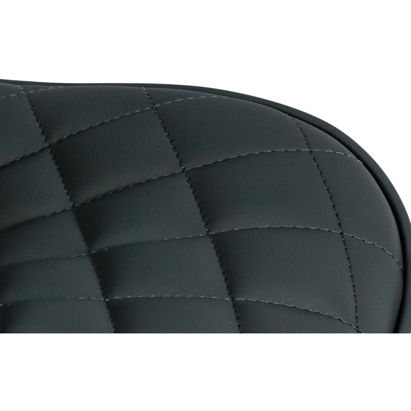 Tabouret de bar Minosa simili cuir noir