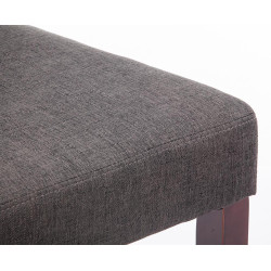Ensemble de 4 chaises de salle à manger Ina, tissu cappuccino gris foncé