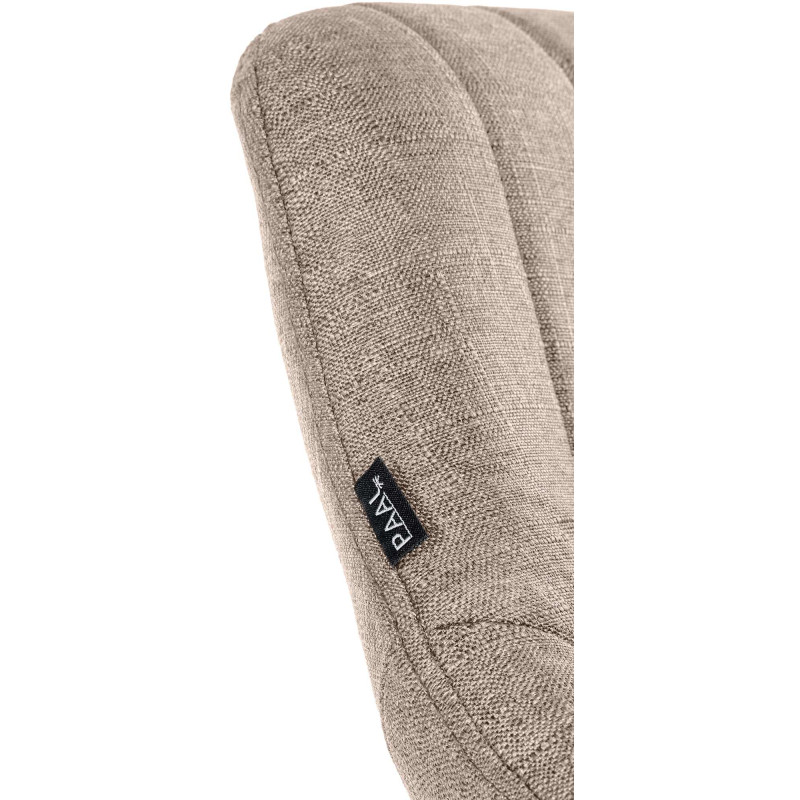 Tabouret de bar Milet tissu blanc taupe