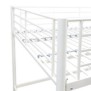 Lit mezzanine en métal - Blanc - Sommier inclus - 140 x 200 cm - ELIOT