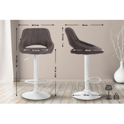 Tabouret de bar Milet tissu...