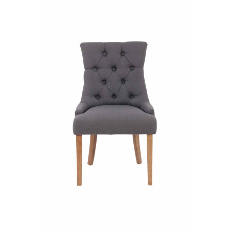 Chaise de salle à manger Aberdeen, tissu gris foncé clair antique