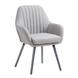 Fauteuil Florian, tissu gris