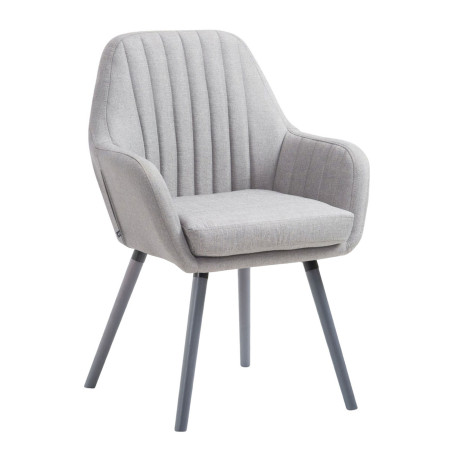 Fauteuil Florian, tissu gris