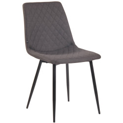 Chaise Telde, tissu gris foncé