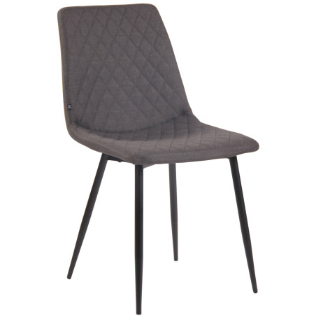 Chaise Telde, tissu gris foncé
