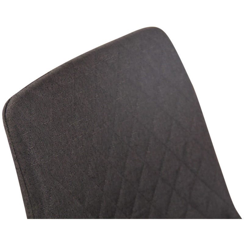 Chaise Telde, tissu gris foncé