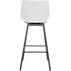 Tabouret de bar pivotant Weston en similicuir blanc