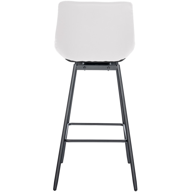 Tabouret de bar pivotant Weston en similicuir blanc