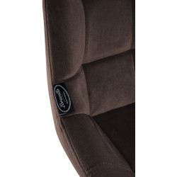 Tabouret de bar pivotant Weston en velours marron