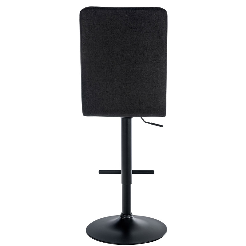 Tabouret de bar Peking V2 tissu noir noir