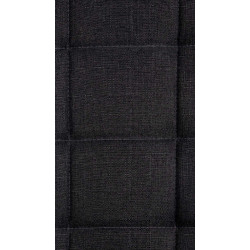 Tabouret de bar Peking V2 tissu noir noir