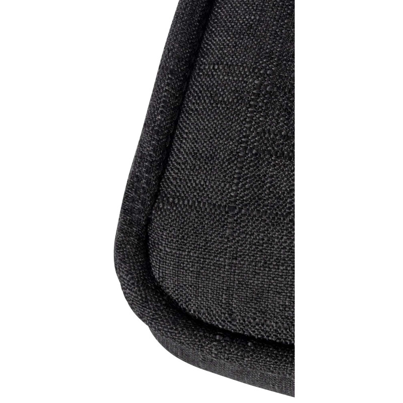 Tabouret de bar Peking V2 tissu noir noir