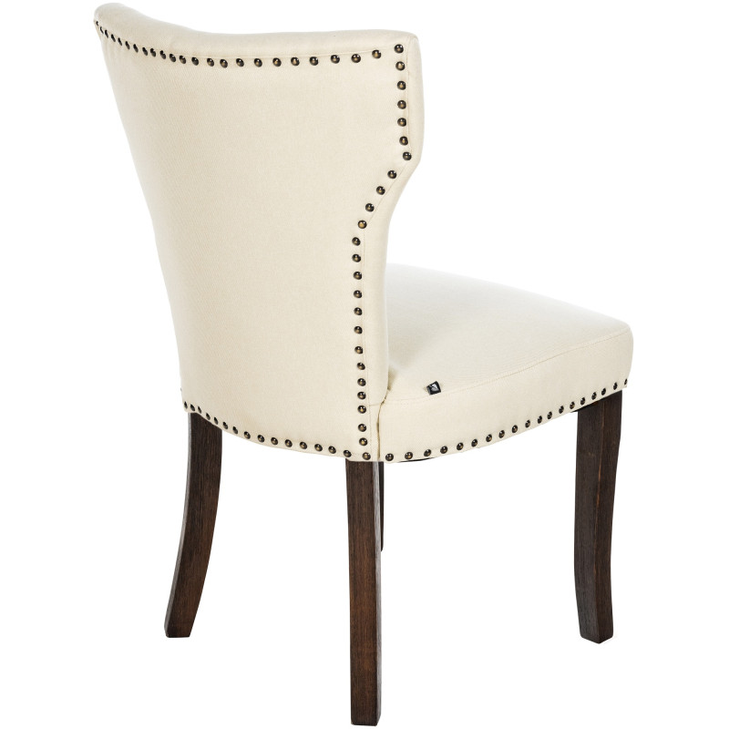 Chaise de salle à manger Zadar, tissu crème foncé antique