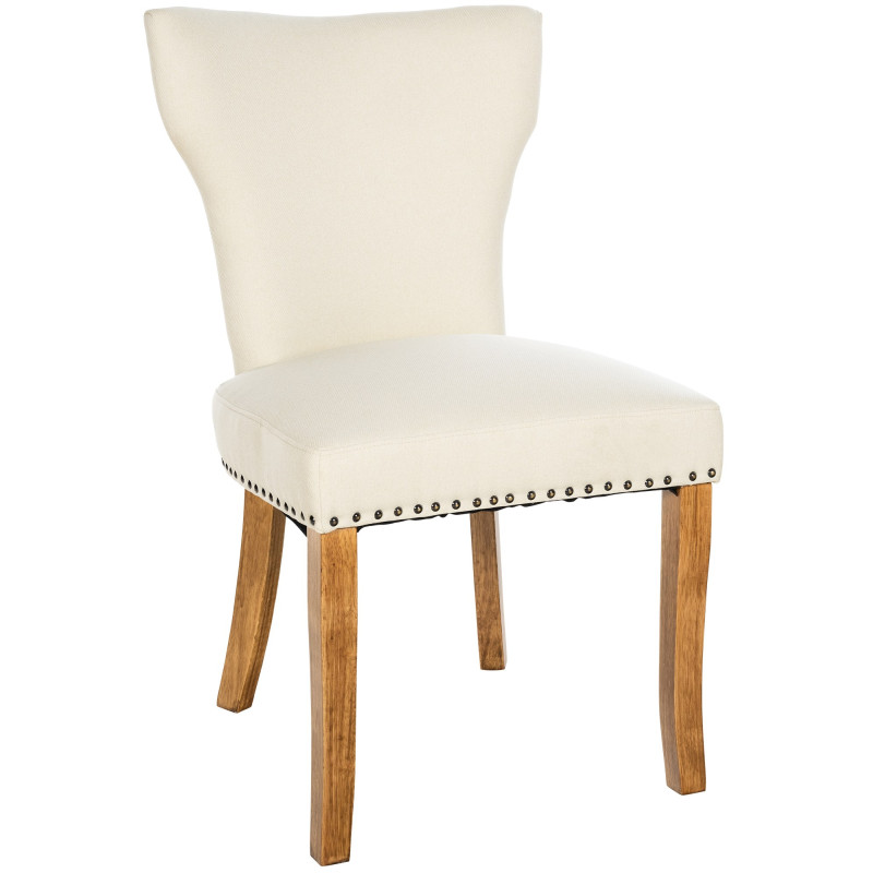 Chaise de salle à manger Zadar, tissu crème clair antique