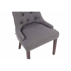 Ensemble de 2 chaises de salle à manger Aberdeen, tissu gris foncé antique