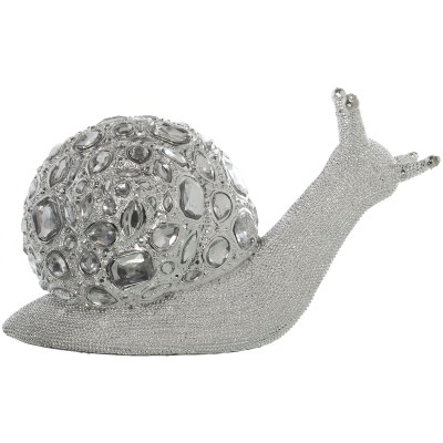 Figurine Décorative Alexandra House Living Argenté Plastique Escargot 16 x 29 x 20 cm