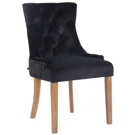 Chaise de salle à manger Aberdeen, velours, noir clair antique