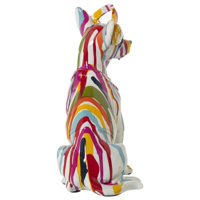 Figurine Décorative Alexandra House Living Multicouleur Plastique Chien Casque Peinture 14 x 26 x 19 cm