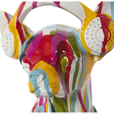 Figurine Décorative Alexandra House Living Multicouleur Plastique Chien Casque Peinture 14 x 26 x 19 cm